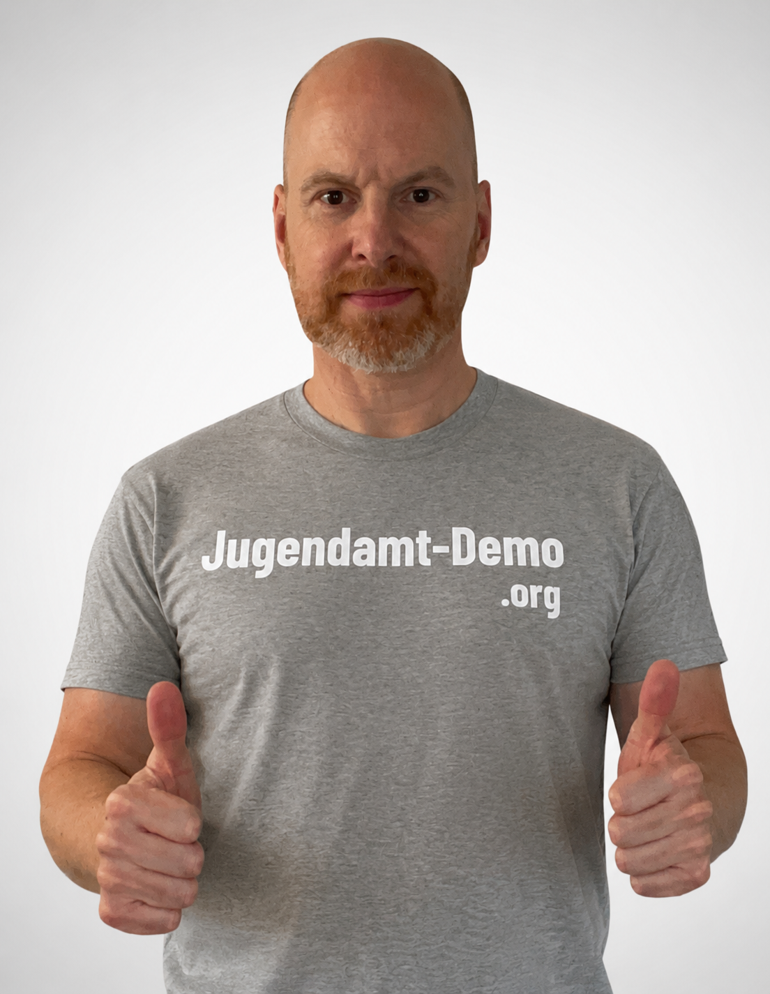 Beispiel: graues Jugendamt-Demo.org T-Shirt
